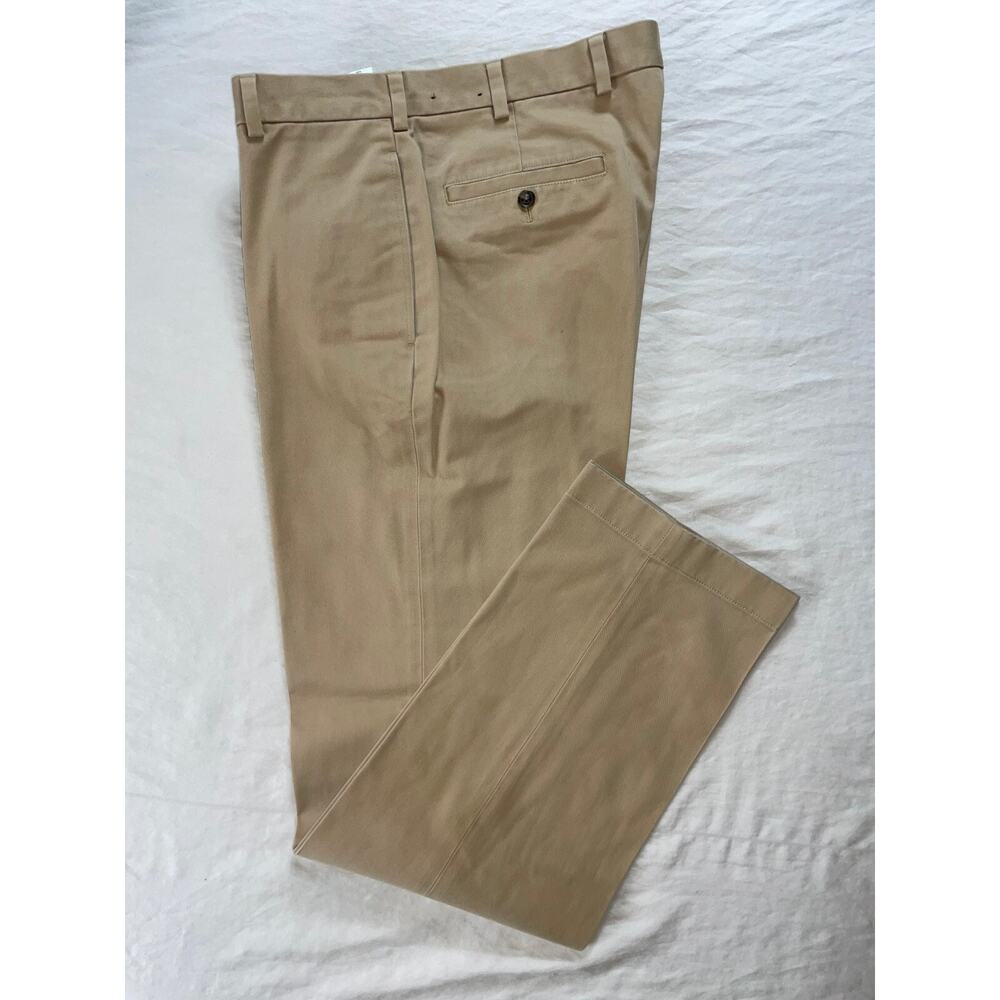 Brooks Brothers Clark Advantage Flat Front 100% Cotton Chino Pants. 35X34, EUC!!
